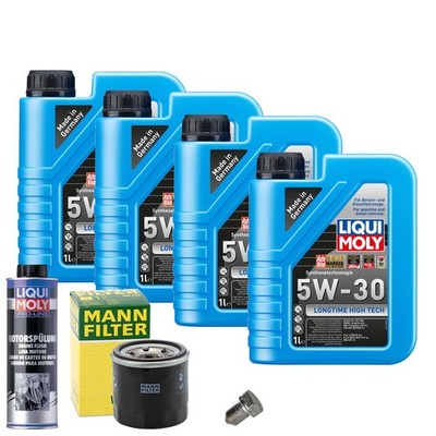 Motoröl 5W30 LIQUI MOLY 4L+MANN Ölfilter+Spülung+Ölablassschraube
