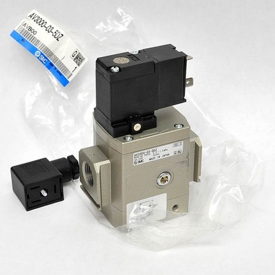 NEW SMC AV3000-03-5DZ Soft Start-Up Pneumatic Air Valve 3/8'' Ports w/ 24VDC Coil
