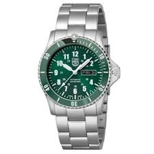 Luminox Men's Watch Sport Timer Automatic Green Dial Steel Bracelet Dive XS.0937