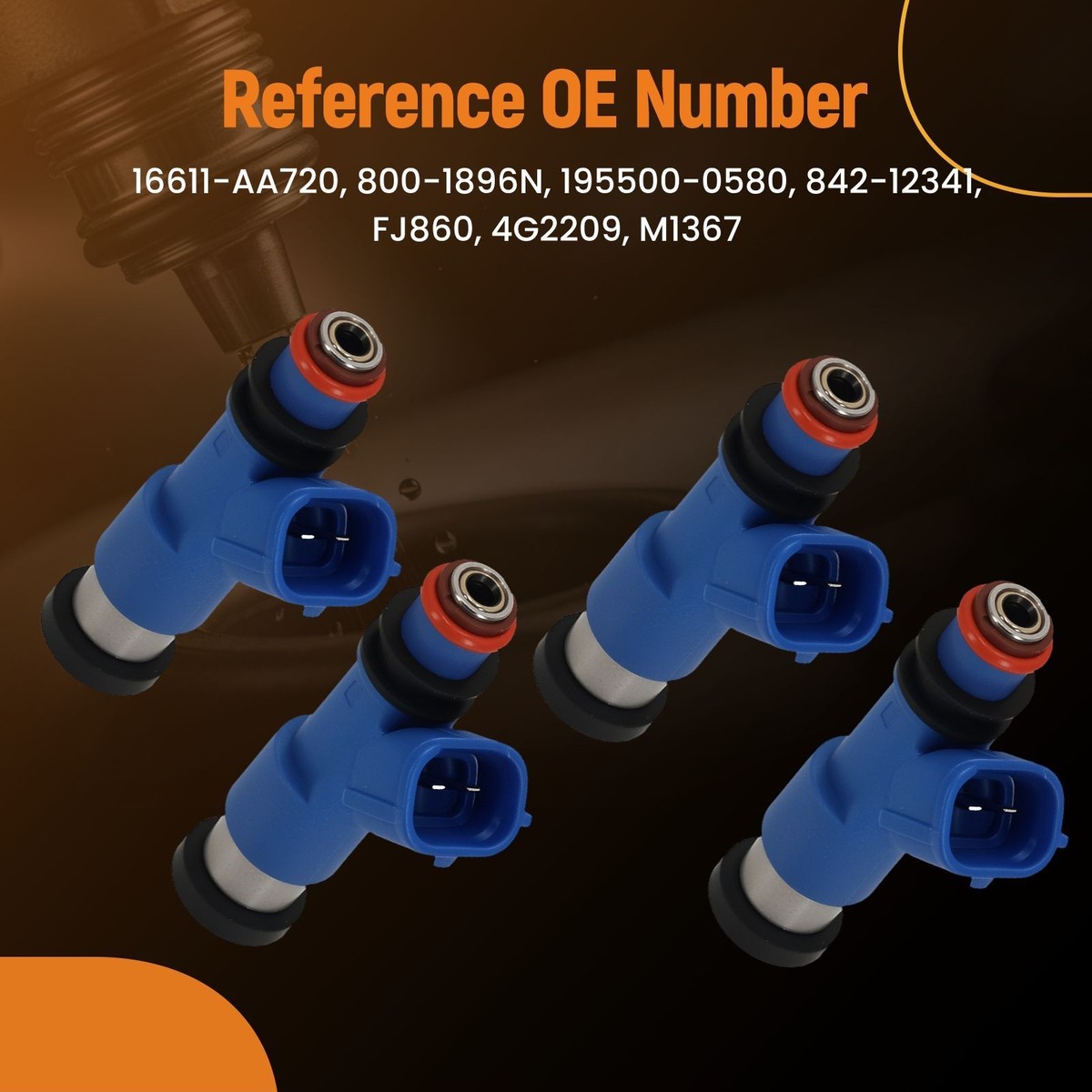 4PCS Fuel Injectors for Subaru Forester XT 2.5L Turbo 06-13 16611
