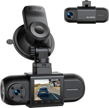 Campark Front Inside Dual 1080P GPS Dash Cam FHD Car Camera 4 IR Night Vision