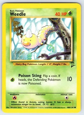 Weedle - BS2 #100/130 Base Set 2 Common Regular MP