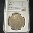 1922 Peace Dollar $1 Silver Coin NGC MS61 Philadelphia KM#150 8684195-018