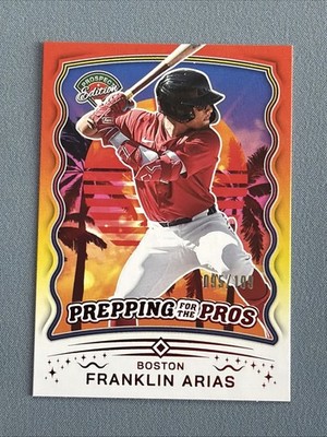 2025 Panini Prospect Edition Prepping for the Pros #13 Franklin Arias, Boston Re