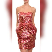 Mack & James Badgley Mischka sequin mini Party Formal dress sz 8 NWT