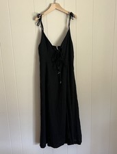 Free People Black Midi Dress Size M