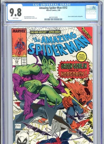 Amazing Spider-Man #312 CGC 9.8 White Pages McFarlane Art Marvel Comics 1989