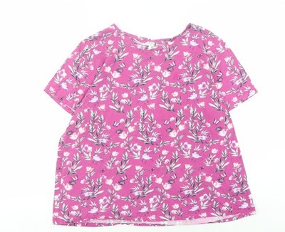 Cotton Traders Damen rosa Blumen T-Shirt Größe 20