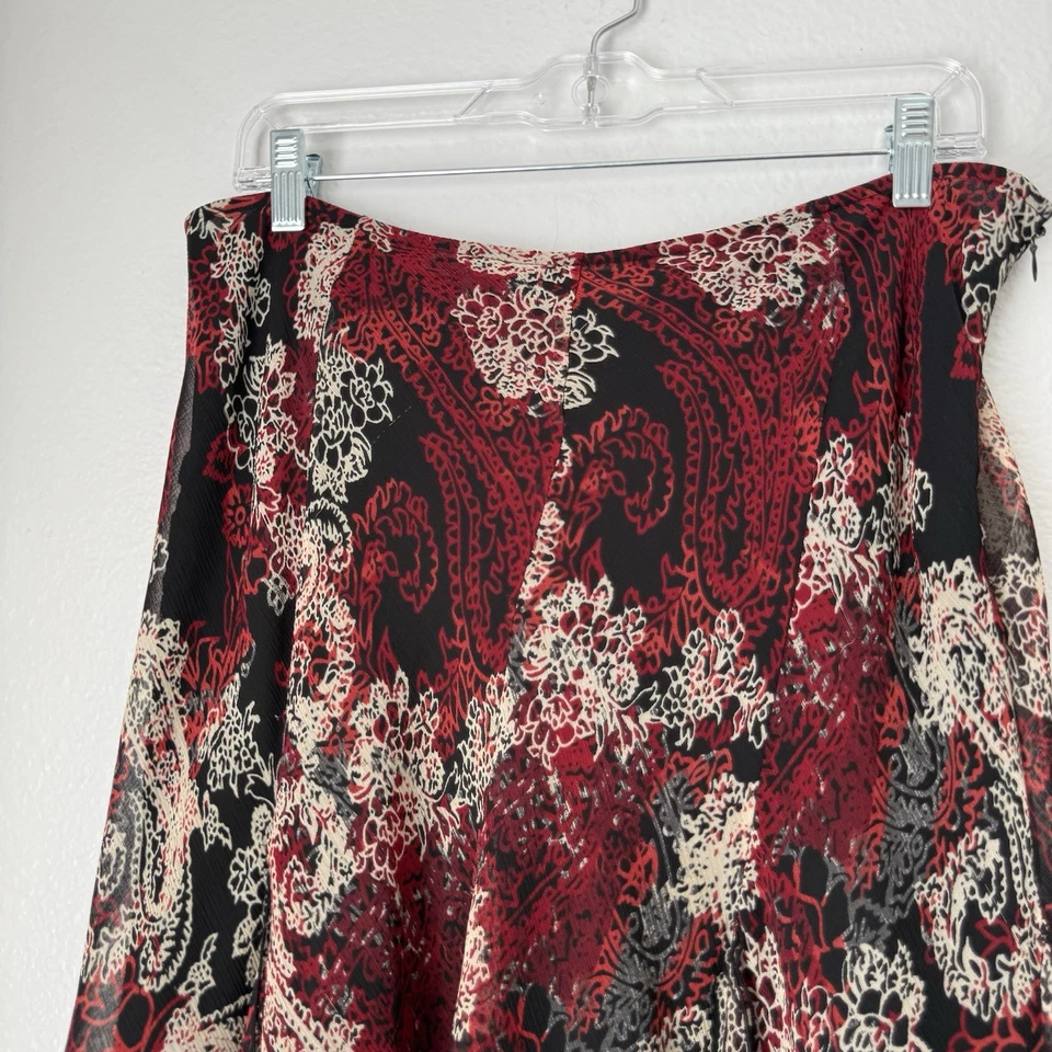 Vintage Dressbarn Whimsigoth Witchy Y2K Fairy Grunge Skirt Midi Paisley 2000s - Image 3 of 4