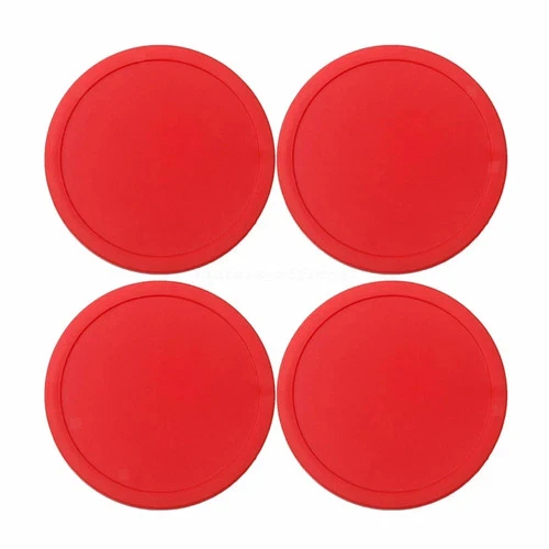2PCS Air Hockey Pushers and 4PCS Pucks Game Tables Red For Adult & Kids - Picture 4 of 5