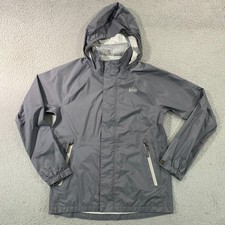 REI Co-Op Kids Lg 14-16 Rain Jacket Gray Rainwall Outdoor Hiking