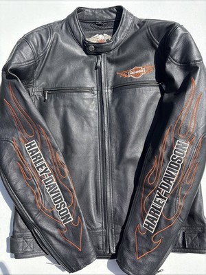 Harley Davidson Men's RIDE READY Black Leather Jacket Medium 98000