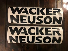 Wacker Neuson 18” Decal Stickers Black (Set Of 2)Excavator Backhoe Construction
