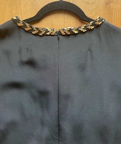 Issa Black silk dress with jewelled neckline UK10 BNWT - Picture 6 of 8