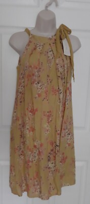NWT Bellambra Pure Linen Mustard Yellow Floral Sleeveless Women's Dress Size S | eBay NWT Bellambra Pure Linen Mustard Yellow Floral Sleeveless Women's Dress Size S | eBay
