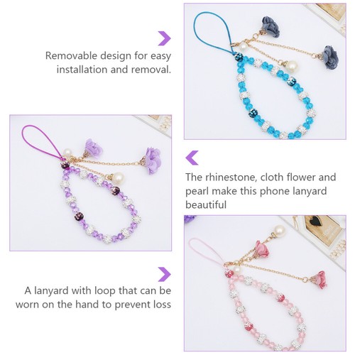 Mobile Phone Straps Accessories for Phones Flower Charm Wristlet - 第 8/12 張圖片