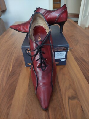 Accatino Schnurboots Gr 40 bordeaux Spitze Stil pur! Sehr guter Zustand!