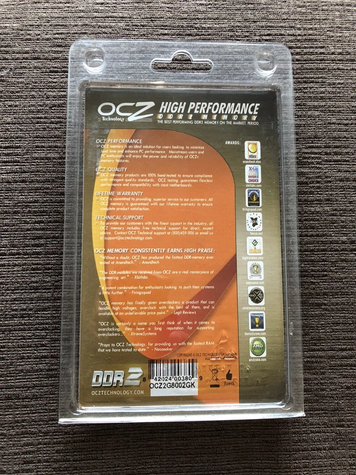 OCZ gold Editio. oczg800r22gk K 1GB DDR2 -400 PC2 6400 Dual Ch Kit - Image 2 of 3