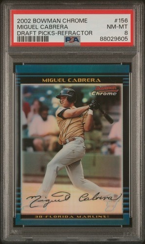 Miguel Cabrera [Refractor] #156 2002 Bowman Chrome Draft Picks card