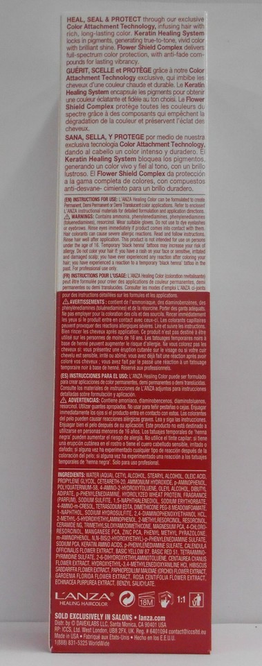 LANZA HEALING Professional Hair Color Cream – 3 Fl Oz, Ammonia Based, Unisex
