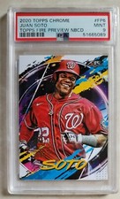 🔥2020 Topps Chrome Baseball #FP6 Juan Soto Topps Fire Preview NBCD PSA 9 Pop 6