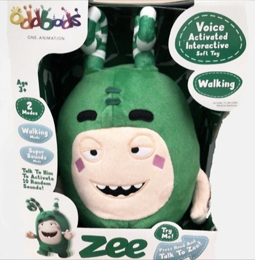 Oddbods Zee Voice Activated Interactive Walking and Talking Soft Toy BNIB