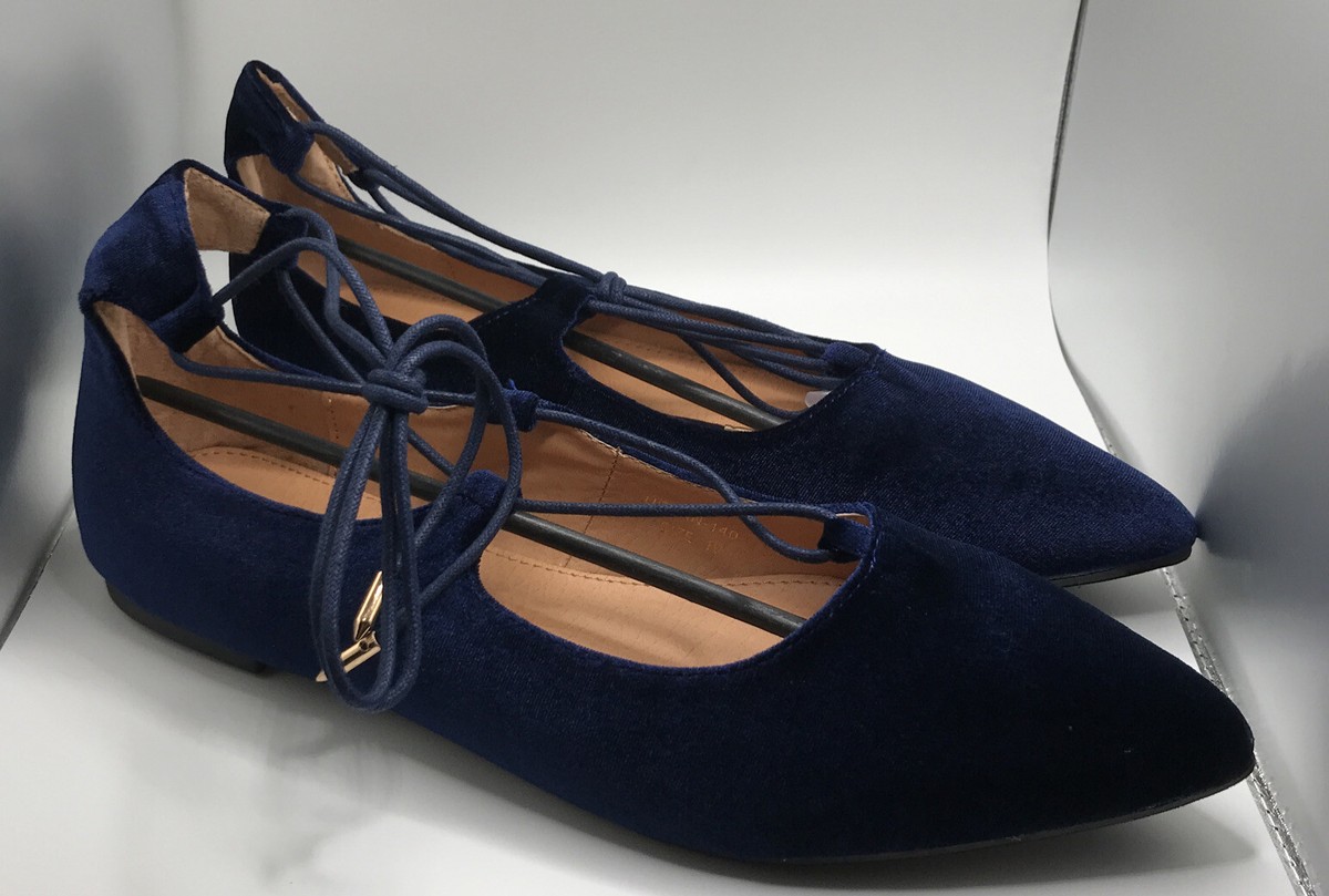 靴 yukai.yukai Yoki Size 10 Jollymix Urban-140, Dark Blue, Velvet Flat Shoe