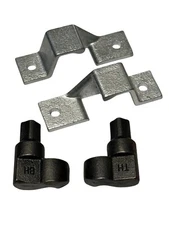 Set of Cargo Trailer Two Point Door Cam Bar Action Knuckles & Keepers Latch Hold