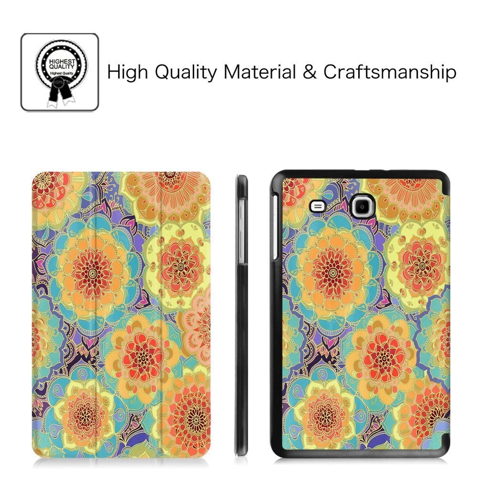 For Samsung Galaxy Tab E 9.6" SM-T560/T561/T565/T567V Case Slimshell Stand Cover - Image 4 of 4