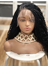 Braided wig: beautiful Handmade braided wig, water wave made on a  full lacewig.