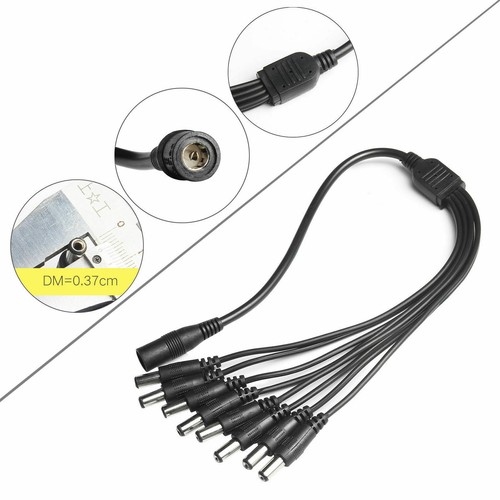 12V 60W AC Adapter Charger 8 Split Cable Power Cord For Security CCTV DV Camera - Picture 3 of 9