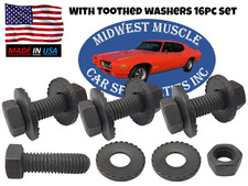 58-81 Gm 1-12 Nosr Bumper Bracket Frame Adjustment Bolts Toothed Washers Ej