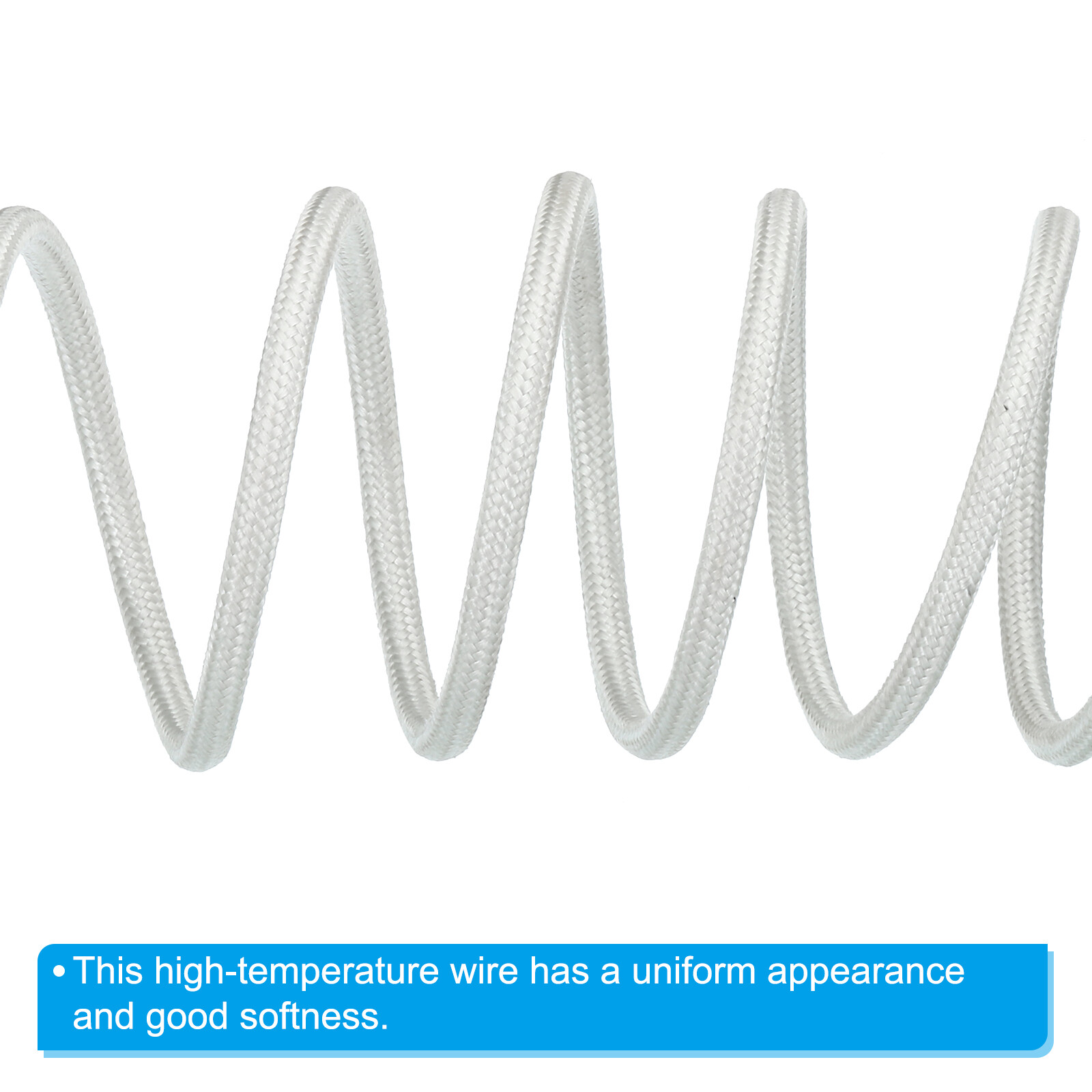 26.2Ft 7AWG 60350 Degree Celsius High Temperature Wire White eNotary