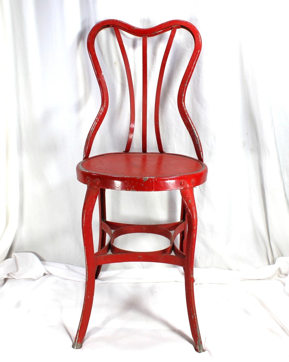 Antique Toledo Uhl Art Steel Parlor Cafe Chair Plywood Seat Early Antique Toledo Uhl Art Steel Parlor Cafe Chair Plywood Seat Early