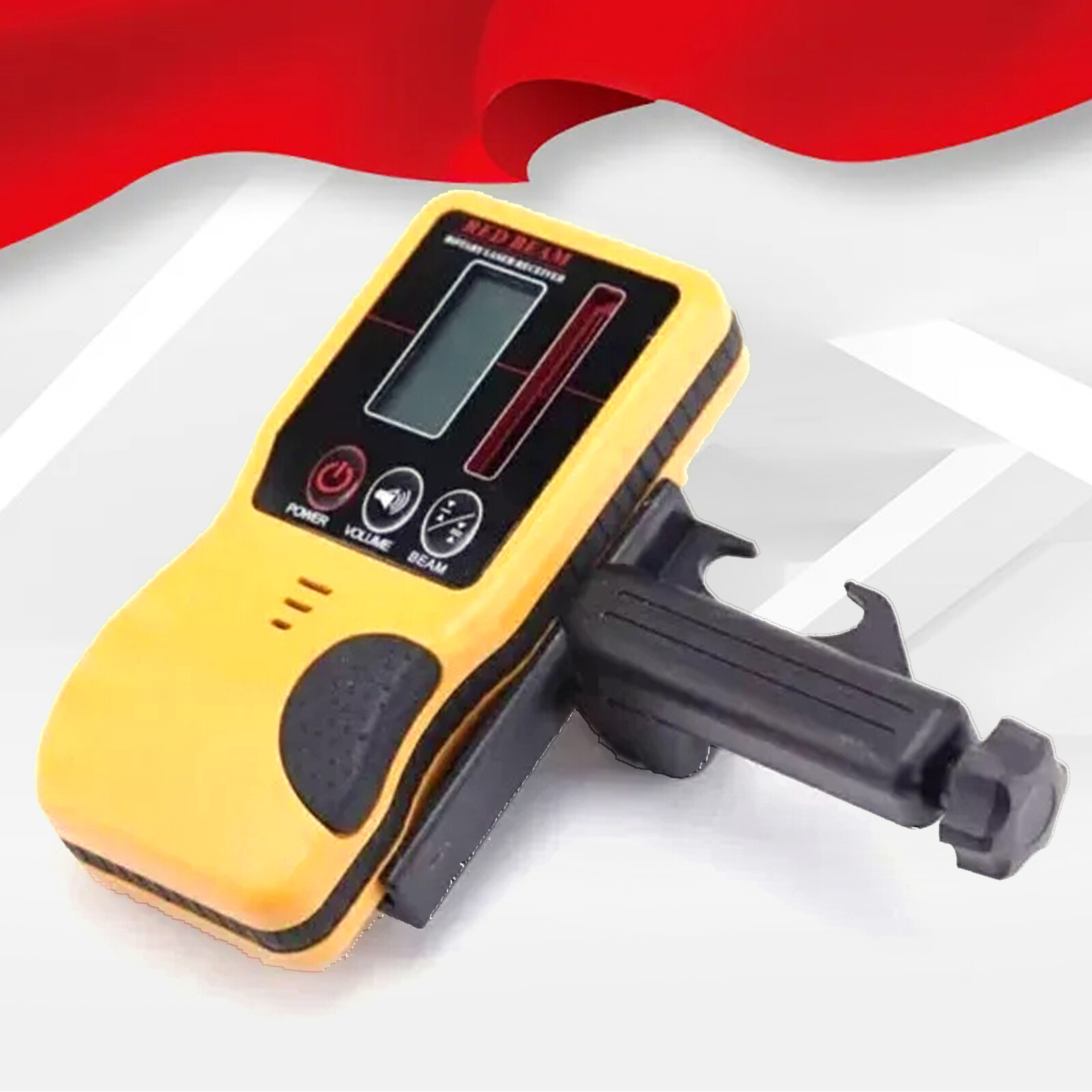RED BEAM ROTARY LASER UNIVERSAL RECEIVER DUAL DISPLAY (SPECTRA, BOSCH, HILTI, ET