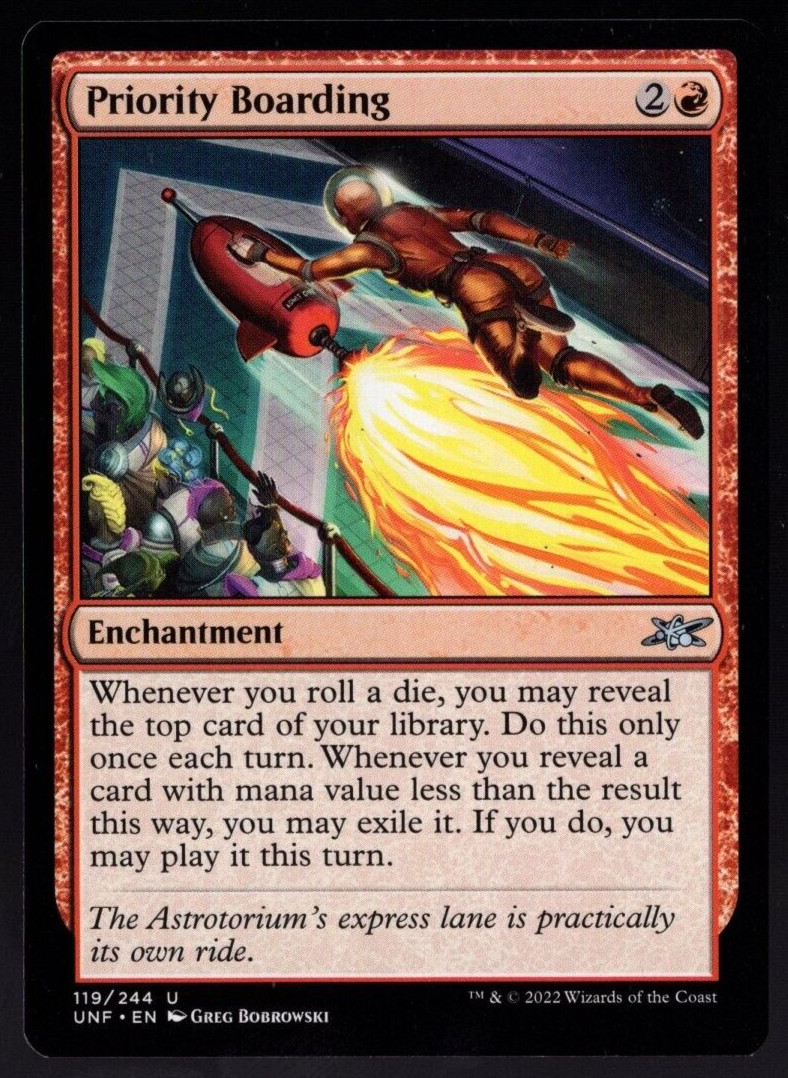 Priority Boarding 119/244 Non Foil Uncommon Unfinity MTG NM