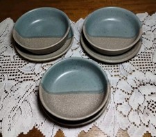 CROTO AZUL AVALOS GRES MEXICANO 2 TONOS CUENCOS Y PLATILLOS DE CERÁMICA