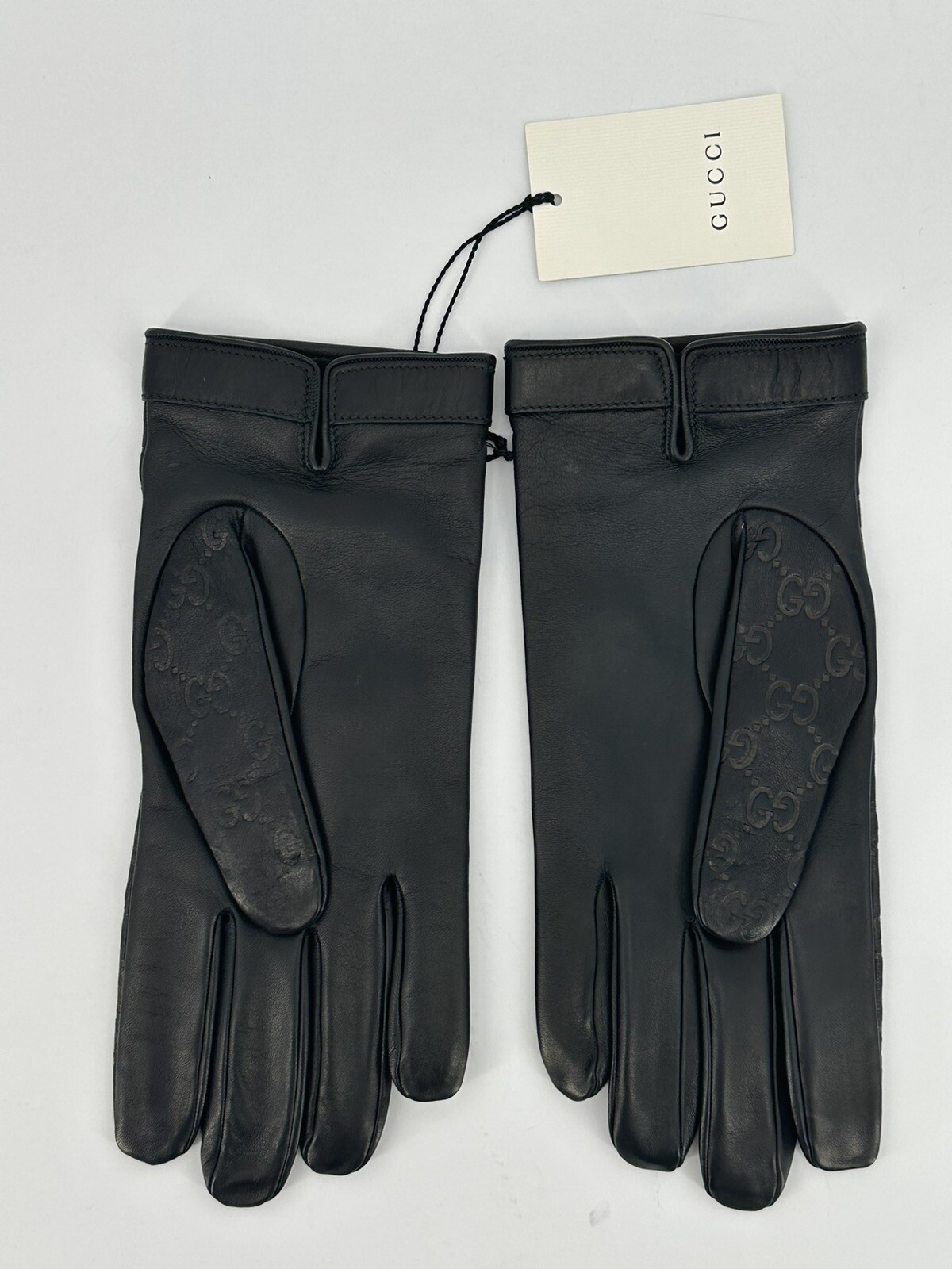 New Luxury Genuine GUCCI Men's Gloves-434211- Leather Large-9-M w.. image 4