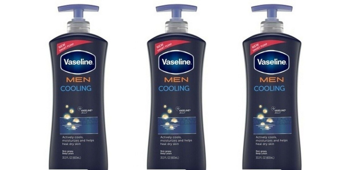 BL Vaseline Mens 48-Hour Moisture Lotion Cooling Hydration