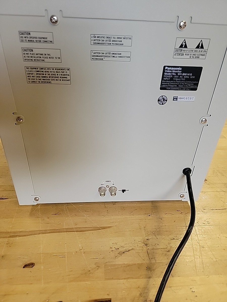 Panasonic wv-bm140モニター 本体 Panasonic WV-BM1400 Black and White Video Monitor For Parts | eBay