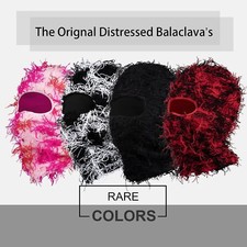Distressed Balaclava Knitted Full Face Mask Neck Warmer Yeat Shiesty Mask Beanie