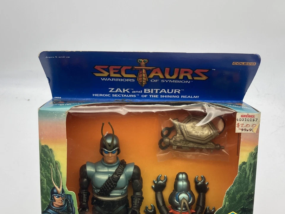 Figura de colección Coleco Sectaurs Warriors of Symbion Zak & Bitaur 1984 nueva Foto 3 de 4