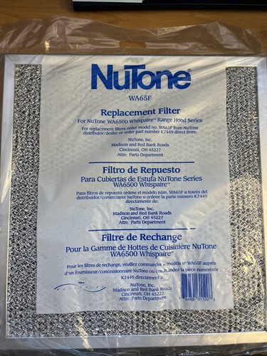 nutone whispaire range hood filter