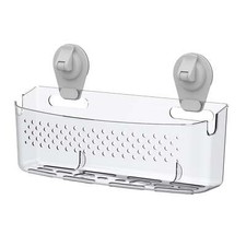Wall-Mounted Extra-Large Suction Bath Basket, Easy to Install Shower Organizer