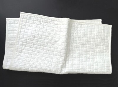 set 2-URBAN HABITAT QUILTED 26'' EURO PILLOW SHAMS-white cotton-NWOT-2 prs avail