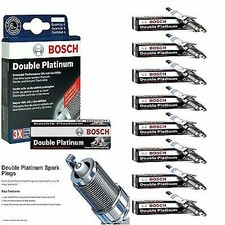 8 Double Platinum Spark Plugs Bosch For 2007-2011 MERCEDES-BENZ CLS550 V8-5.5L