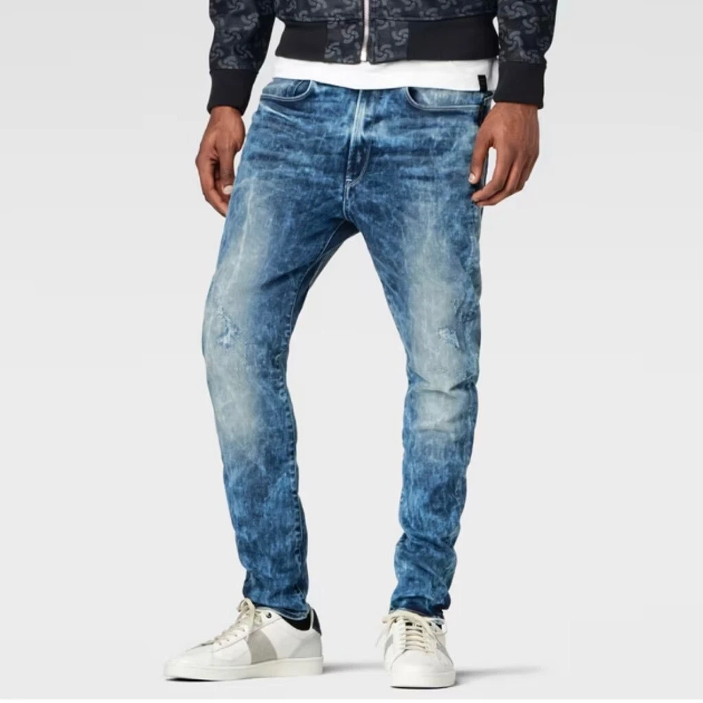 G Star Raw For The Oceans Type C 3D Super Slim Jeans Light Acid