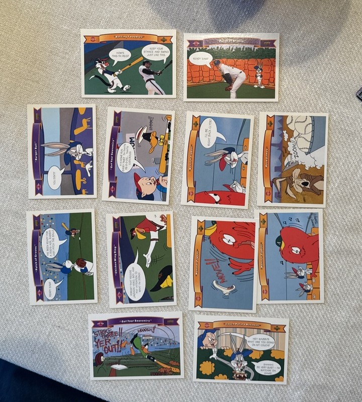 1991 UPPER DECK Looney Tunes Bugs Bunny Lot (12) Nolan Ryan Reggie Jackson ⚾