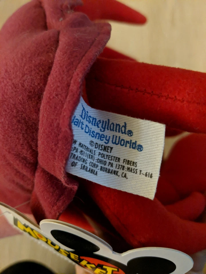 Peluche de colección La Sirenita Disneyland Walt Disney World Sebastian Crab Foto 4 de 4