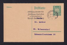 DR P 156 II - seltene gezähnte Karte an Dr. Ascher 1926 in Berlin